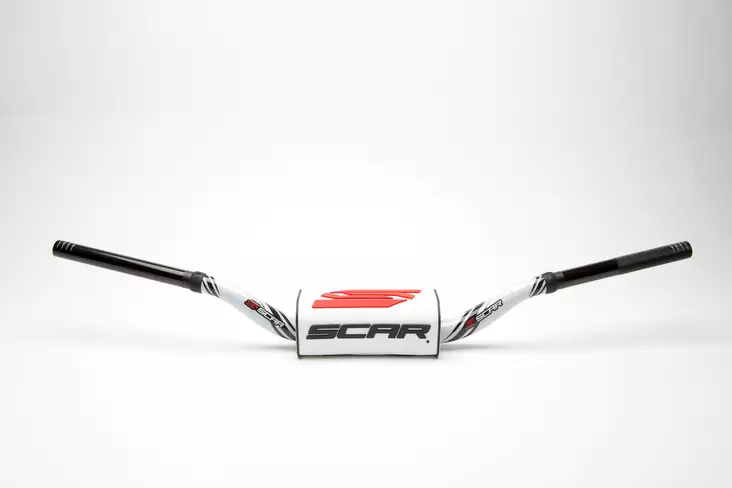 Scar Handlebar O² COLOR Ø28,6 (1 1/8”) - HIGH - WHITE Bar - WHITE Bar pad - Moottoripyörän ohjaustangot - D480507 - 1