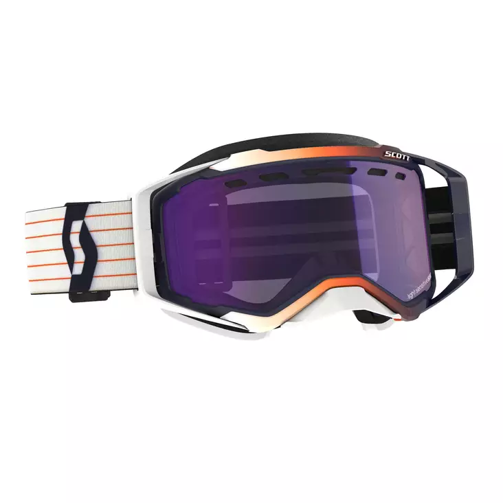 Scott Goggle Prospect Snow Cross LS blue/white light sensitive blue chrome - Kelkkailu ajolasit & linssit - D402957 - 1