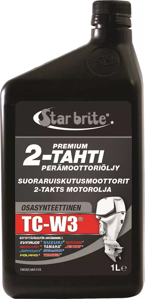 Star brite Premium 2-tahtiöjly TC-W3 1L - Marineöljyt & lisäaineet - D259427 - 1