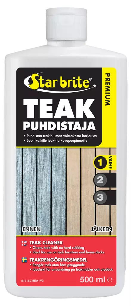Star brite Teakin puhdistus/harmauden poistaja 500ml - Veneen Tiikin & puun hoito - D259487 - 1