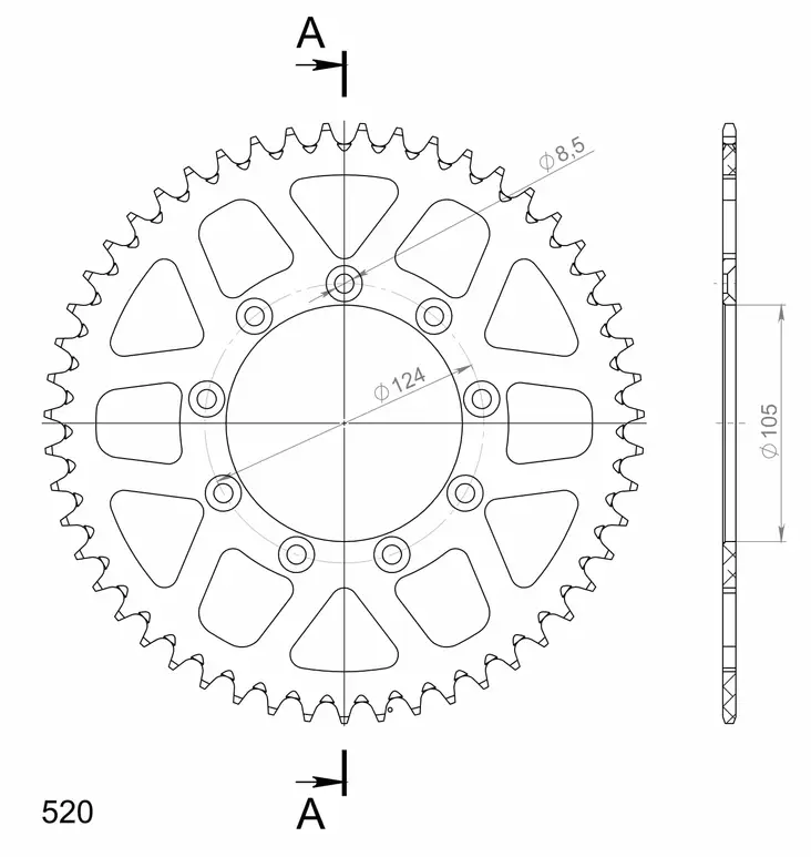 Supersprox Alu Takaratas TM Sininen 51 - Moottoripyörän takarattaat - D210137 - 1