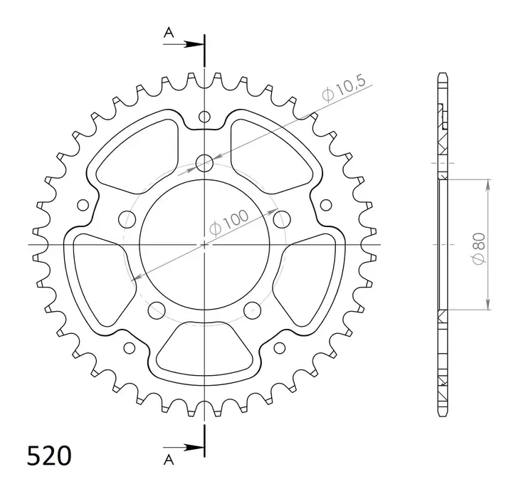 Supersprox Stealth Takaratas Kulta - Moottoripyörän takarattaat - D293827 - 1