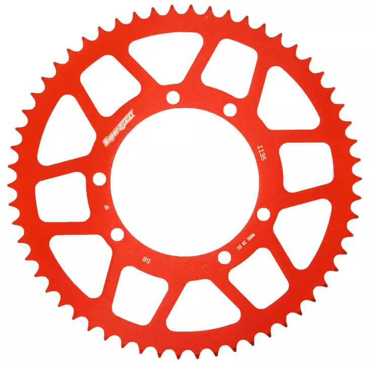 Supersprox Takaratas, Punainen, 58 hammasta (420), Ø100mm, Fantic 50cc 07-19 - Mopon Takarattaat - D190457 - 1