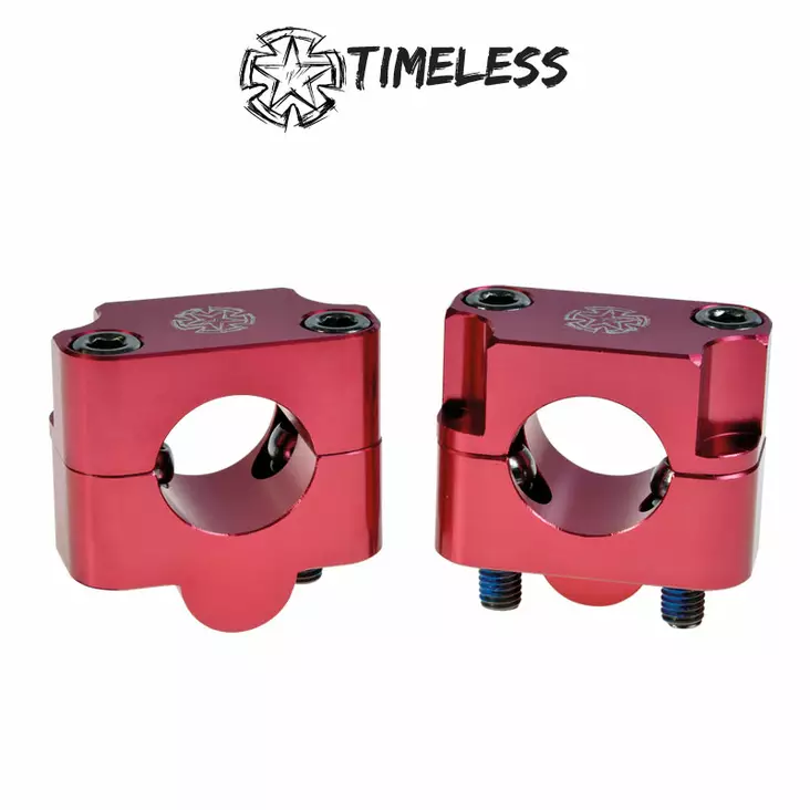 Timeless Ohjaustangon kiinnikepari, Fat Bar, 28,6mm, Punainen - Mopon Ohjaustangot - D475357 - 1