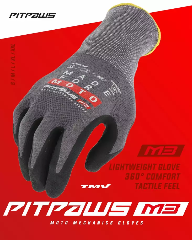 TMV Pitpaws gloves Black "Made for Moto" M - Öljynkäsittelyn tarvikkeet - D450077 - 1