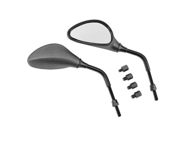 TNT Peili MAC 3 Matta Carbon-kuvio Pari M8 oikea (M8 vas./M10 oik./M10 vas.) - Mopon Peilit - D134387 - 1