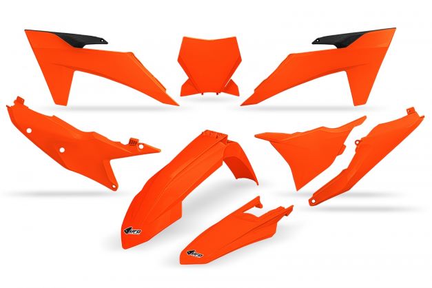 UFO Muovisarja 5-osainen KTM SX/SXF125-450 Neon Orange 23-24 - Moottoripyörän muovisarjat - D456477 - 1