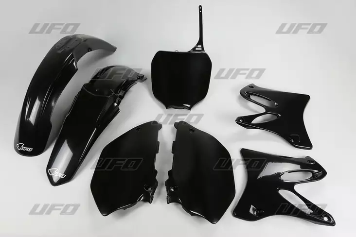 UFO Muovisarja 5-osainen Musta YZ125/250 02-05 - Moottoripyörän muovisarjat - D220157 - 1
