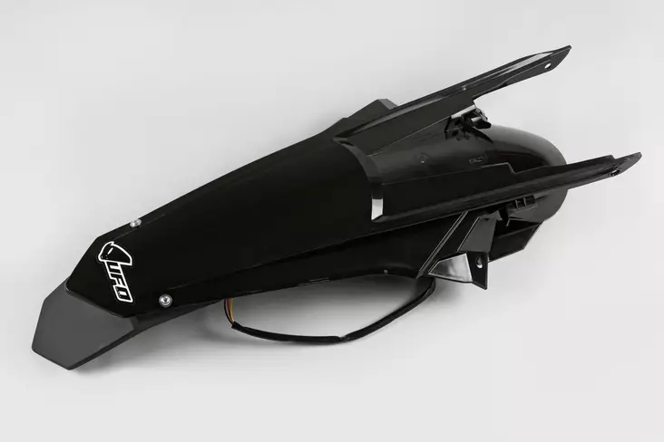 UFO Rear Fender Enduro LED EXC/EXC-F 150-500 2017-19 Musta 001 - Moottoripyörän lokasuojat - D402897 - 1