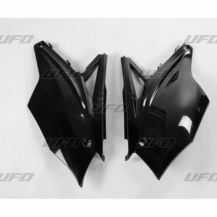 UFO Sivunumerokilvet KX450F 16- KX250F 17- Musta - Moottoripyörän sivupaneelit - D220347 - 1