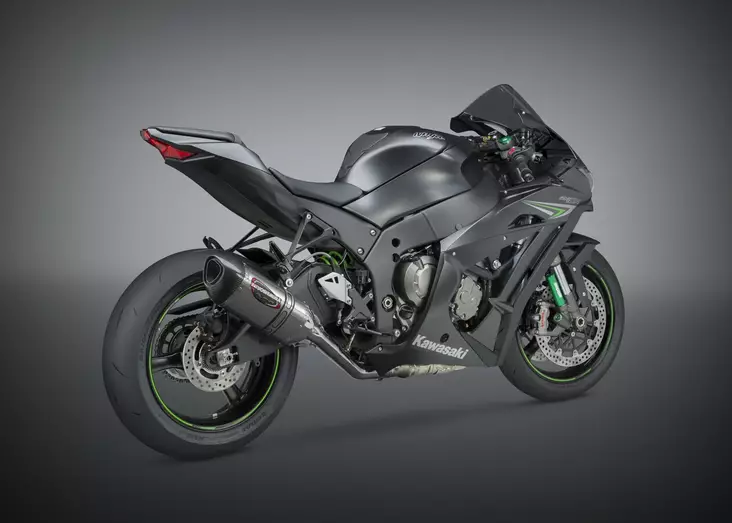 Yoshimura 3/4 System Exhaust Kawasaki Zx-10R/Rr 2016-20 Race Alpha 3Qtr Ss-Ss-Cf - Moottoripyörän pakoputkistot - D334287 - 1