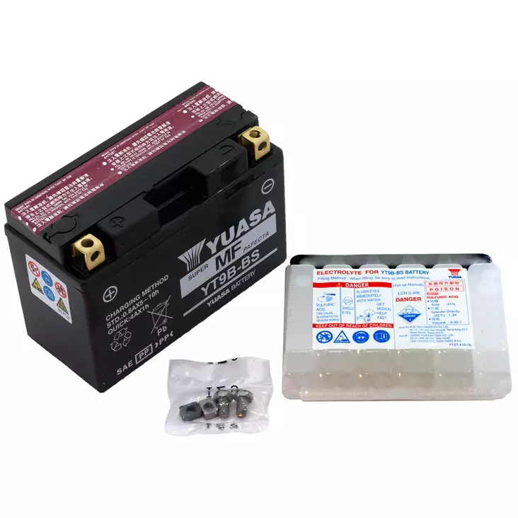 Yuasa akku YT9B-BS (YT9B-4) (cp) Happopatruuna mukana (6) - Akut - D27877 - 1