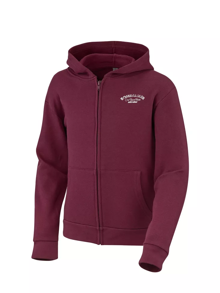 ZIP-UP HOODIE KIDS BURGUNDY - Ski-Doo Vapaa-aika - 131767 - 1
