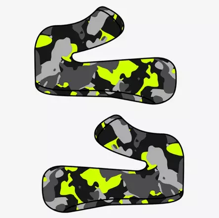 Airoh Aviator 3 Pestävät poskipalat camo harmaa/keltainen - Muut varaosat - D388358 - 1