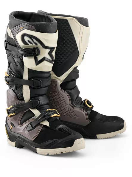 Alpinestars Ajosaapas Tech 7 Enduro Drystar Musta/Harmaa/Kulta - Offroad ajosaappaat - D513768 - 2