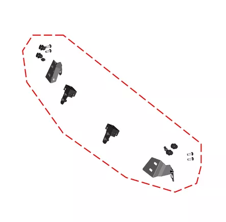 DFK Alempi etupaneelin kiinnikesarja Polaris Ranger 570 Midsize 2022-> - DFK varaosat & tarvikkeet - D538838 - 1