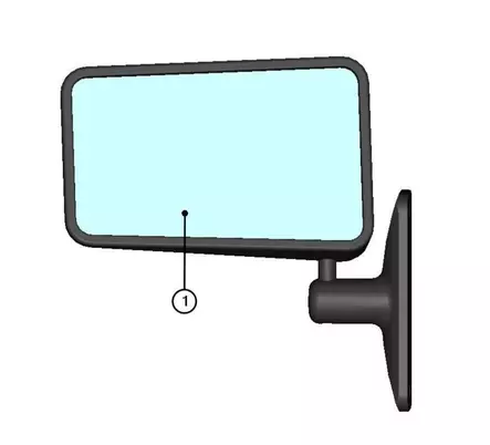 DFK Peili vasen "Wesem" Can-Am Defender Maverick Polaris RZR General Yamaha - DFK varaosat & tarvikkeet - D472358 - 1