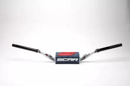 Scar Handlebar O² COLOR Ø28,6 (1 1/8”) - McGrath/Short Ktm - WHITE Bar - DARK BL - Moottoripyörän ohjaustangot - D480678 - 1