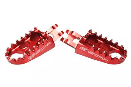 Scar Standard Footpegs - Kawasaki/Honda Red color - Moottoripyörän jalkatapit - D269198 - 1