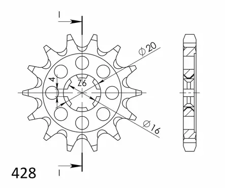 Supersprox / JT Eturatas 555.14 - Moottoripyörän eturattaat - D26528 - 1