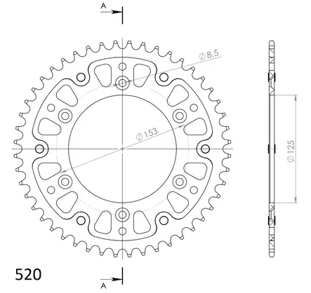 Supersprox Stealth Takaratas HO CR/CRF 87- Kulta 48 - Moottoripyörän takarattaat - D182878 - 2