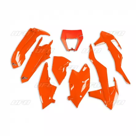 UFO Muovisarja 6-osainen Fluo Orange KTM EXC/EXC-F 125-450 17-19 - Moottoripyörän muovisarjat - D268638 - 1