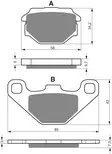 GOLDFREN Jarrupalat 094 Ceramic Carbon K1 Rear HVA CR250 91-95 - Moottoripyörän jarrupalat - D227818 - 1