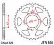 JT Rear Sprocket JTR890.45 - Moottoripyörän eturattaat - D499668 - 1