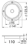Osculati Inspection hatch AISI 316 passage 95 mm - Veneilytarvikkeet - D221968 - 4