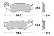 Sbs Jarrupalat Ceramic - Moottoripyörän jarrupalat - D220798 - 1