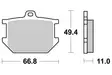 Sbs Jarrupalat Ceramic - Moottoripyörän jarrupalat - D2468 - 2