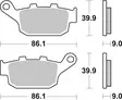 Sbs Jarrupalat Sintered Taakse - Moottoripyörän jarrupalat - D140478 - 2