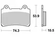 Sbs Jarrupalat Sintered Taakse - Moottoripyörän jarrupalat - D2578 - 2