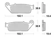 Sbs Jarrupalat Sintered Taakse - Moottoripyörän jarrupalat - D2678 - 2