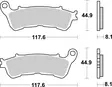 Sbs Jarrupalat Sintered Taakse - Moottoripyörän jarrupalat - D65818 - 1