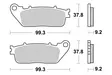 Sbs Jarrupalat Sintered Taakse - Moottoripyörän jarrupalat - D89418 - 1