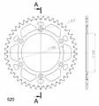 Supersprox Alumiini takaratas RAL-990:45 Sininen - Moottoripyörän takarattaat - D307528 - 2