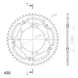 Supersprox Stealth Takaratas KA KX80/85 Kulta 51 - Moottoripyörän takarattaat - D182888 - 1