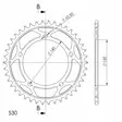 Supersprox Teräs takaratas 1800.42 - Moottoripyörän takarattaat - D26638 - 2
