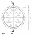 Supersprox Teräs takaratas 829.46 - Moottoripyörän takarattaat - D26808 - 2