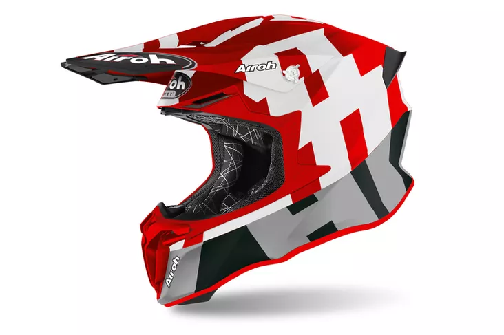 Airoh Kypärä Twist S Frame punainen matta - Offroad-kypärät - 112668 - 1