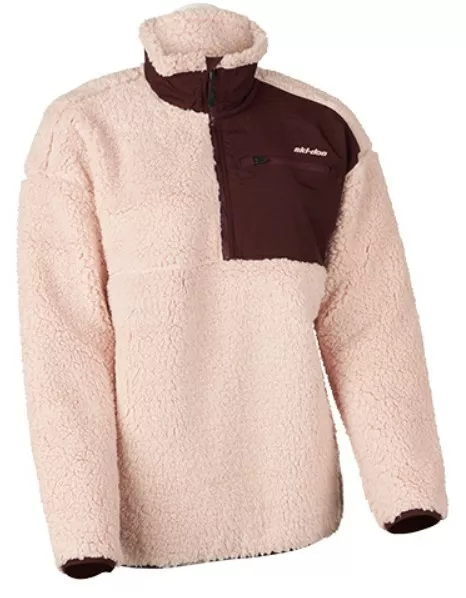 Ski-Doo Women's 1/4 zip Sherpa Fleece Pink - Ski-Doo Vapaa-aika - 140938 - 1