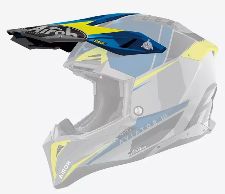 Airoh Aviator 3 Peak Push Blue Gloss - Offroad kypärien lipat - D499098 - 1