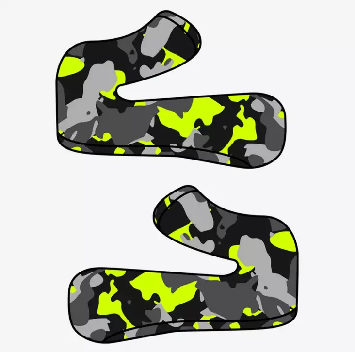 Airoh Aviator 3 Pestävät poskipalat camo harmaa/keltainen - Muut varaosat - D388358 - 1