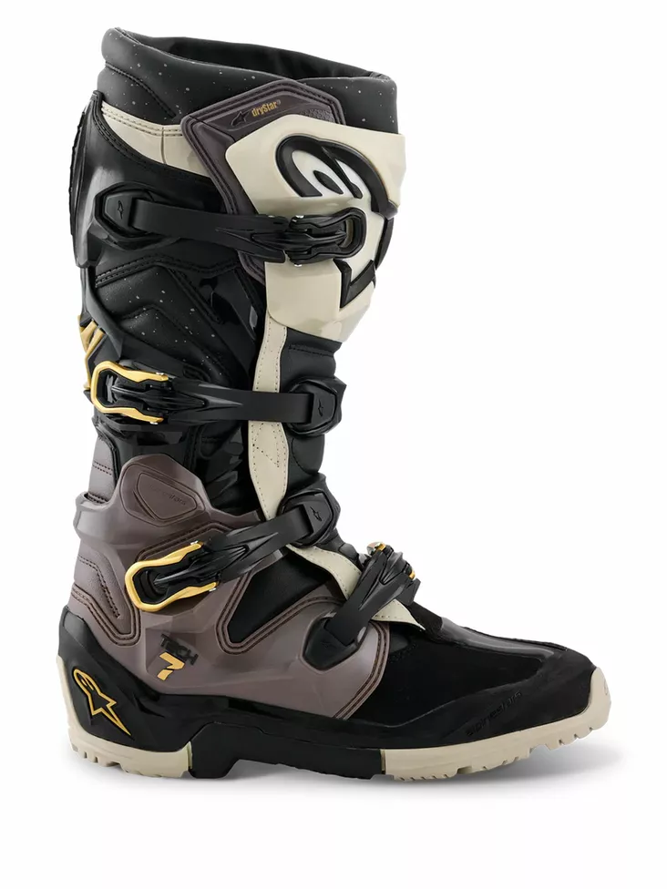 Alpinestars Ajosaapas Tech 7 Enduro Drystar Musta/Harmaa/Kulta - Offroad ajosaappaat - D513768 - 1