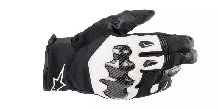 Alpinestars Hanska SMX-1 Vedenpitävä Musta/Valkoinen - Kalvolliset moottoripoyörähanskat - D439048 - 1