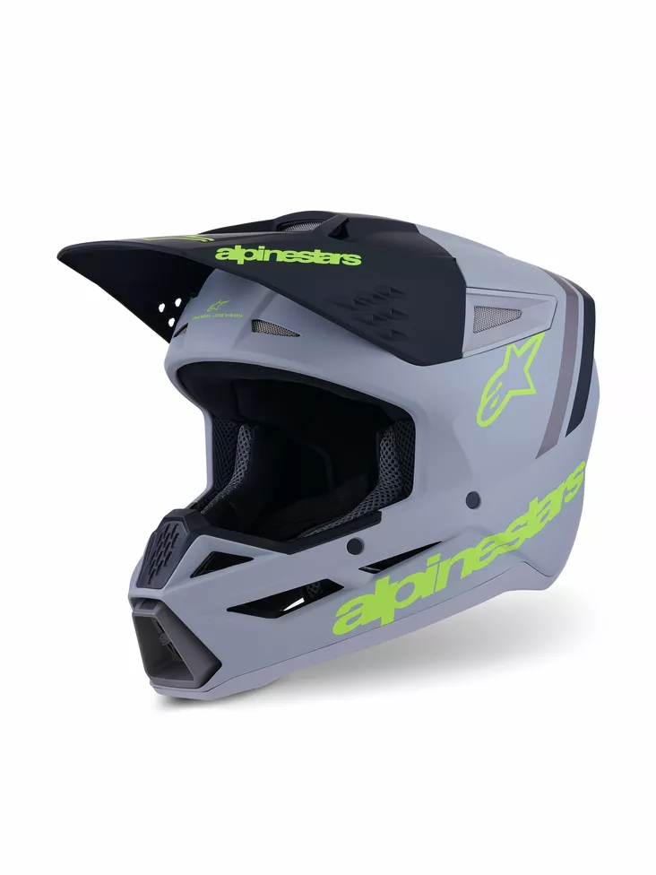 Alpinestars Kypärä S-M3 Radium Harmaa/Musta/Fluo Keltainen - Offroad-kypärät - D513788 - 1