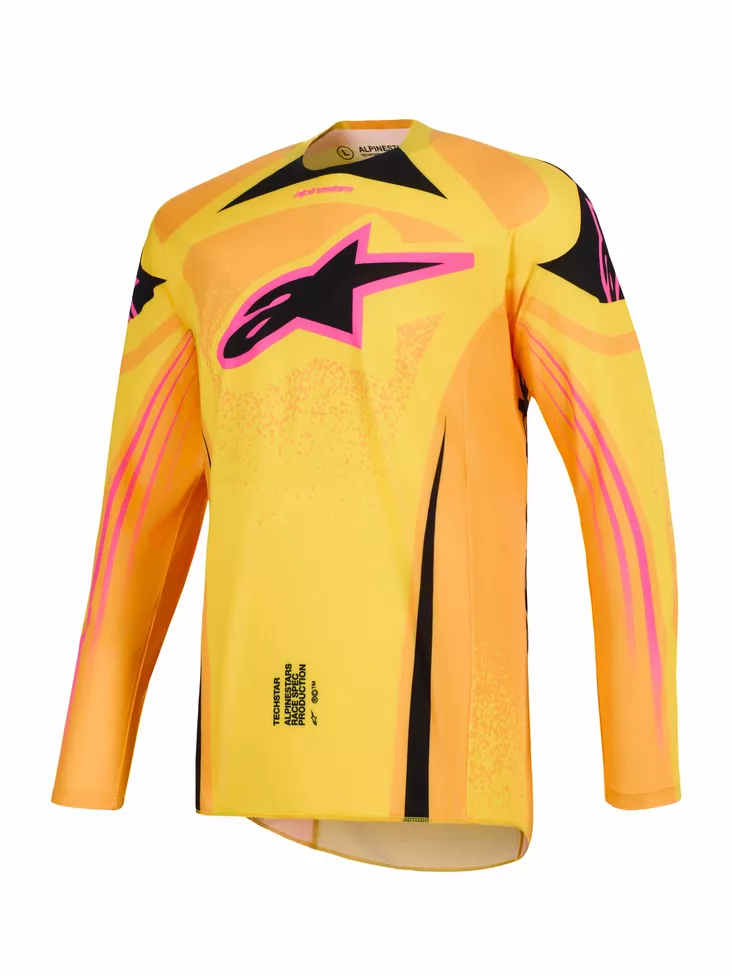 Alpinestars Paita Techstar Nomur Oranssi/Keltainen/Pinkki - Motocross paidat MX - D512778 - 1