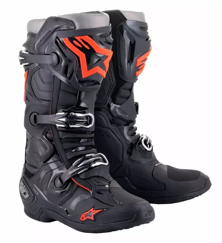 Alpinestars Saapas Tech 10 Musta/Punainen Fluo - Offroad ajosaappaat - D438328 - 1