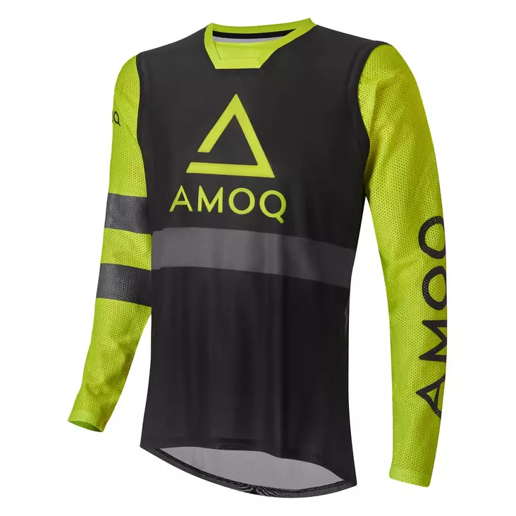 AMOQ Airline Mesh Ajopaita Musta/HiVis - Motocross paidat MX - D442618 - 1